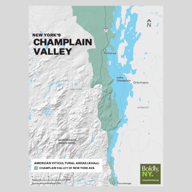 Champlain Valley Map Poster