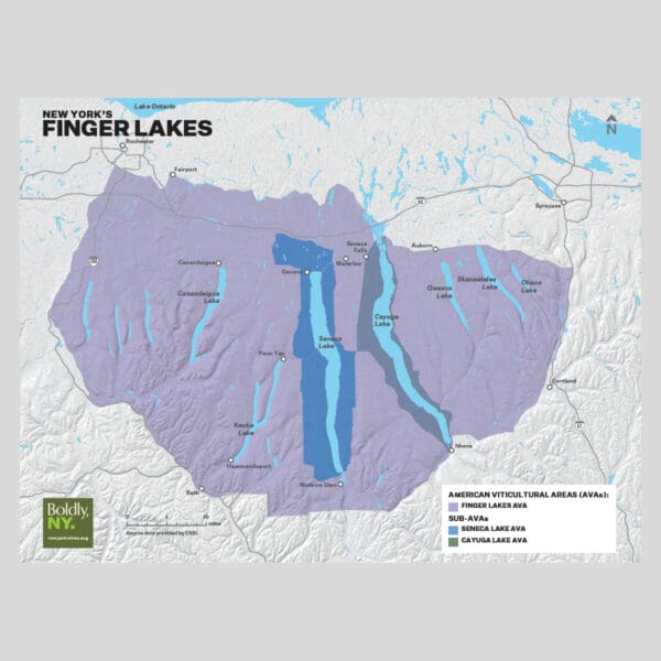 Finger Lakes Map Poster