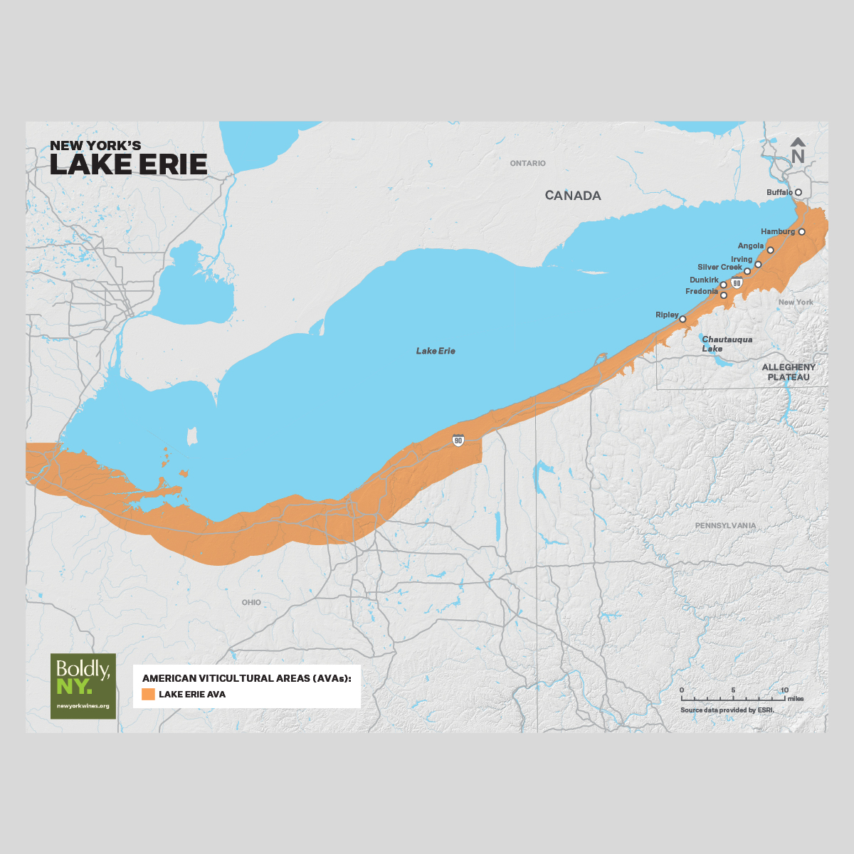 Lake Erie AVA Map Flyers