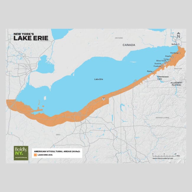 Lake Erie Map Poster