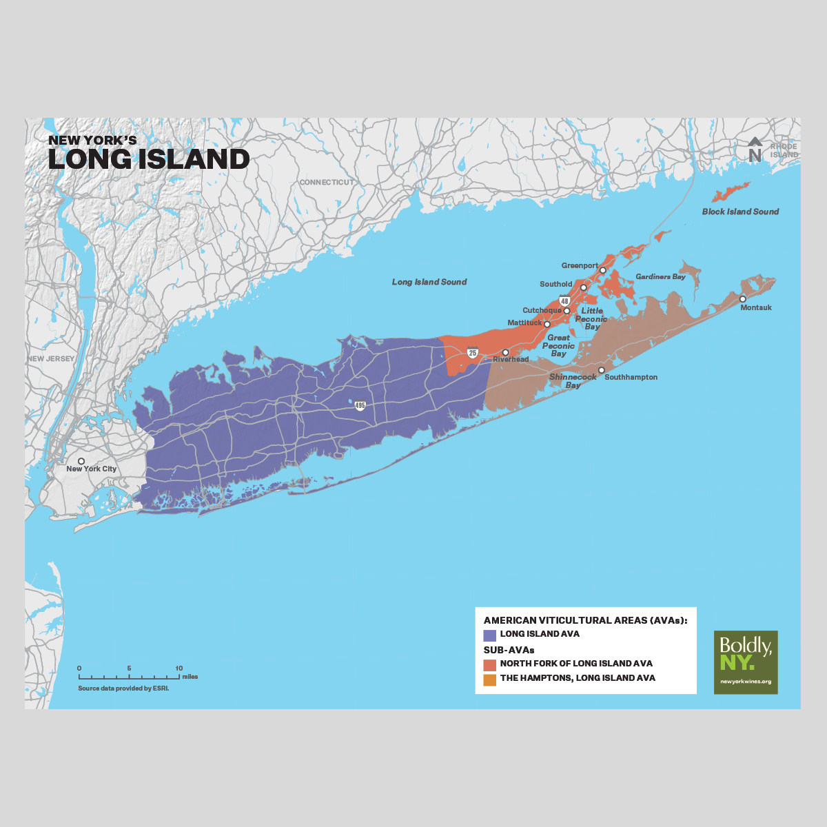 Long Island AVA Map Flyers