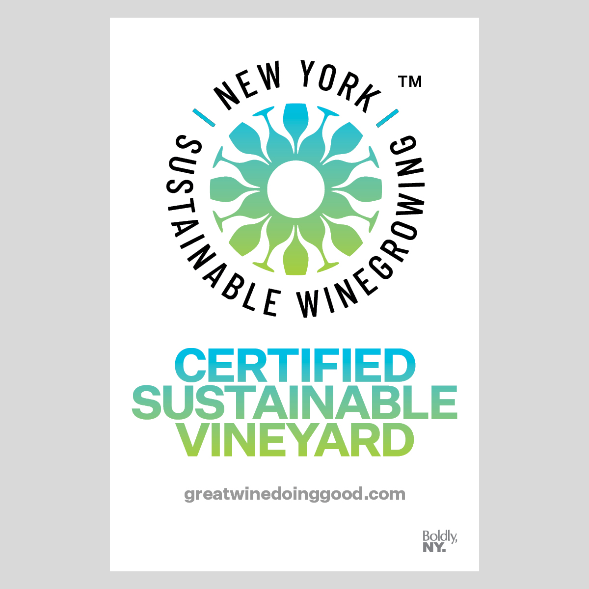 12″ x 18″ New York Sustainable Winegrowing Metal Sign