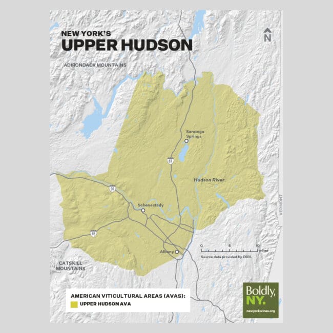 Upper Hudson Map Poster